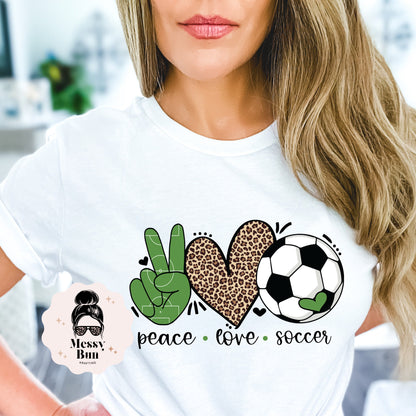 Peace Love Soccer Motivational Shirts Self Love Soccer Mom