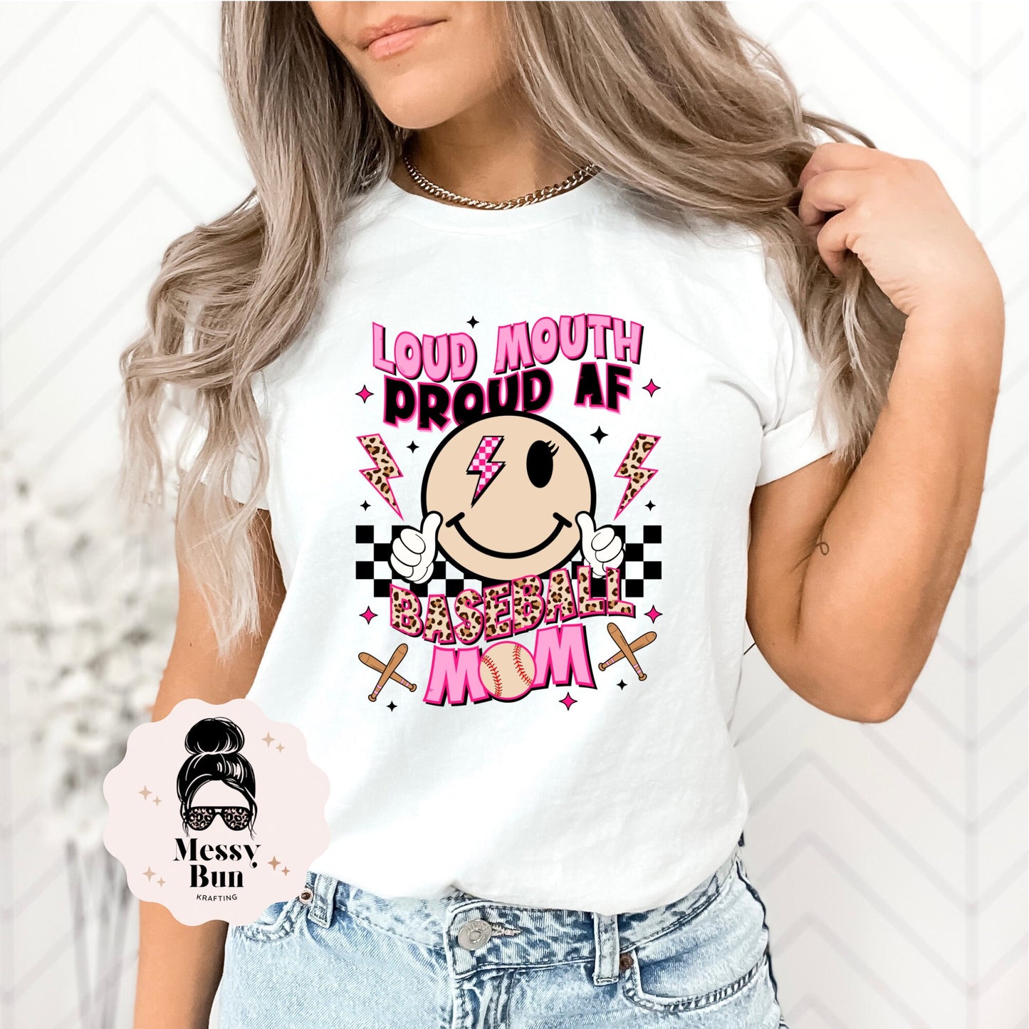 Loud Mouth Proud AF Baseball Mom T-shirts, Sports Mom