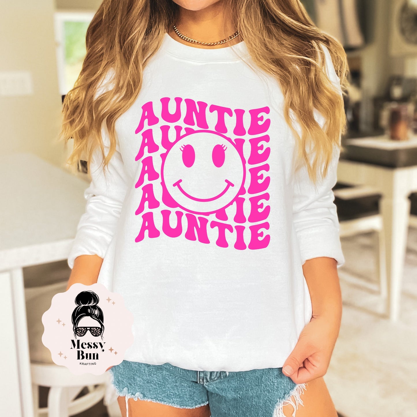 Auntie Smiley Auntie T-shirt, Tia Shirt, Aunt Shirt,